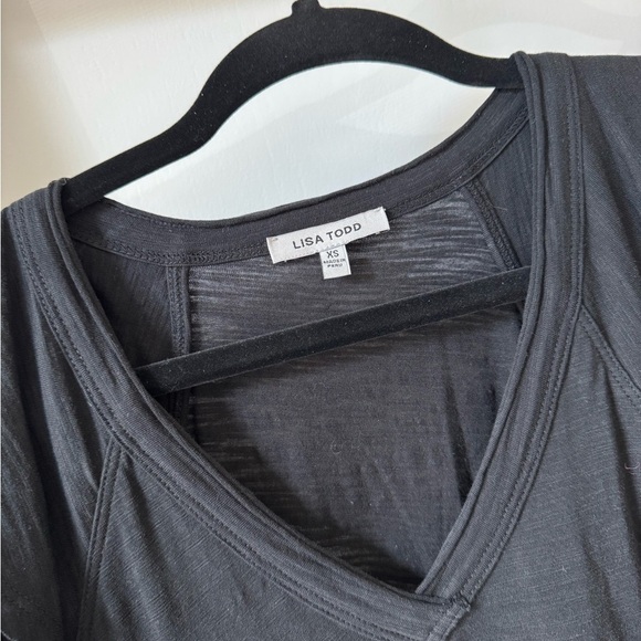 Lisa Todd Short SleeveFree Frills Flutter Sleeve Dress - Black - Size XS - EUC - Picture 6 of 11